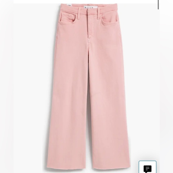 Frank & Eileen Galway wide leg stretch Womens Pink Jeans pants taffy size 30 NWT - Picture 2 of 16